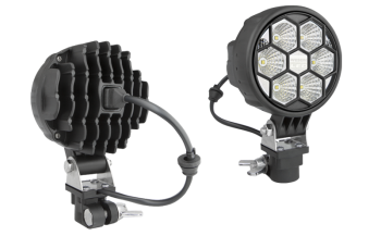 Lampa robocza z diodami LED, uchwytem CAR1 i wbudowanym złączem AMP Faston