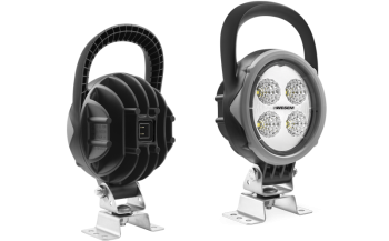 Lampa robocza z diodami LED, uchwytem omega i wbudowanym złączem AMP Faston