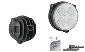 Lampa robocza z diodami LED i wbudowanym złączem AMP SuperSeal (umocowanie pod 3 wkręty)