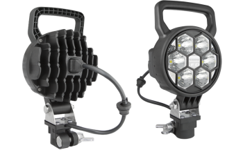 Lampa robocza z diodami LED, uchwytem CAR1 i wbudowanym złączem AMP Faston