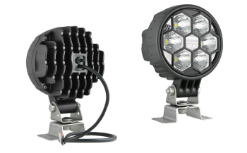 Lampa robocza z diodami LED, uchwytem omega, przewodem i wyłącznikiem