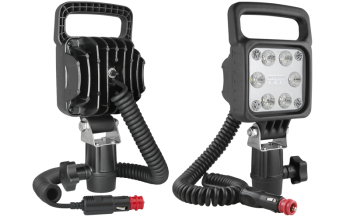 Lampa robocza z diodami LED, uchwytem CAR3, przewodem spiralnym i wyłącznikiem