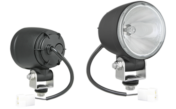 Drogowy reflektor halogenowy z przewodem i złączem AMP Faston