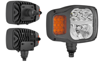 Reflektor przedni z diodami LED, uchwytem dolnym i tylnym oraz wbudowanym złączem DT04-6P - prawy