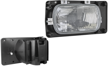 Reflektor przedni typu H4 - prawy, z korektorem ręcznym (światła: mijania, drogowe, pozycyjne)