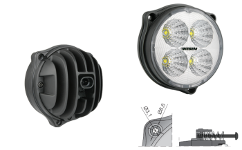 Lampa robocza z diodami LED i wbudowanym złączem AMP SuperSeal (umocowanie pod 3 wkręty)