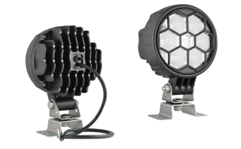 Lampa robocza z diodami LED, uchwytem omega, przewodem i wyłącznikiem