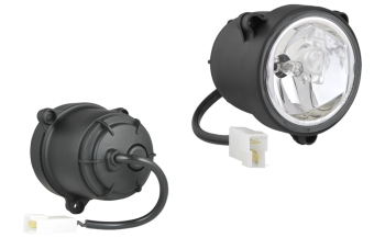 Halogenowa lampa robocza (umocowanie pod 3 wkręty) z przewodem i złączem AMP Faston