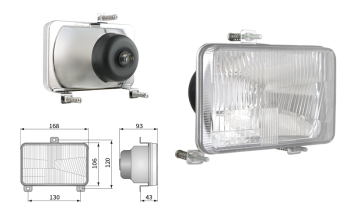 Element optyczny typu H4, rozstaw uchwytów 130x120 (światła: mijania, drogowe)