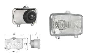 Element optyczny typu H4 (światła: mijania, drogowe, pozycyjne)
