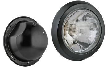 Reflektor przedni typu R2 w obudowie metalowej (światła: mijania, drogowe, pozycyjne)