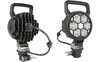 Lampa robocza z diodami LED, uchwytem CAR1 i wbudowanym złączem AMP Faston