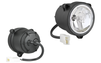 Halogenowa lampa robocza (umocowanie pod 3 śruby) z przewodem i złączem AMP Faston