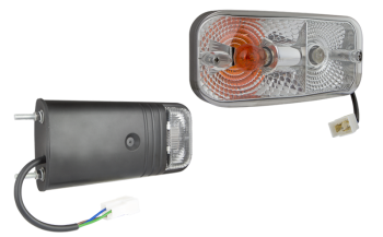 Lampa przednia z bocznym umocowaniem - prawa (światła: pozycyjne, kierunkowskaz przednio-boczny)