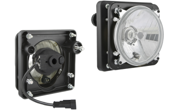 Hermetyczny reflektor przedni Ø139, typu H4/R2 z korektorem ręcznym (światła: mijania, drogowe, pozycyjne)