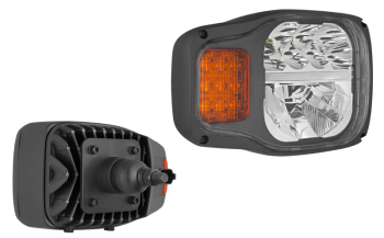 Reflektor przedni z diodami LED, uchwytem tylnym i wbudowanym złączem DT04-6P - prawy