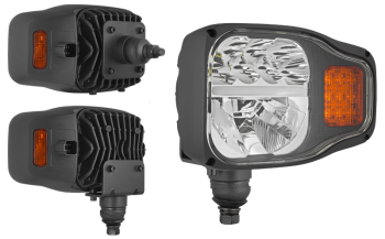 Reflektor przedni z diodami LED, uchwytem dolnym i tylnym oraz wbudowanym złączem DT04-6P - lewy