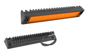 Lampa robocza z diodami LED i przewodem - pomarańczowa