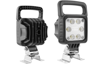 Lampa robocza z diodami LED, uchwytem omega i wbudowanym złączem Deutsch DT04-2P