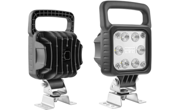 Lampa robocza z diodami LED, uchwytem omega i wbudowanym złączem Deutsch DT04-2P