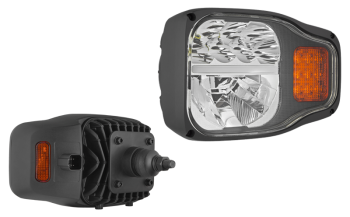Reflektor przedni z diodami LED, uchwytem tylnym i wbudowanym złączem DT04-6P - lewy