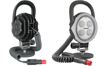 Lampa robocza z diodami LED, uchwytem magnetycznym i przewodem spiralnym