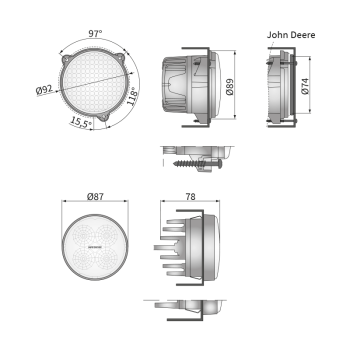 CRC6 lampy robocze LED do zabudowy