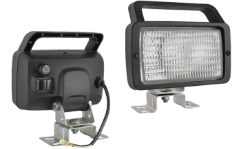 Halogenowa lampa robocza z uchwytem omega i wyłącznikiem