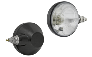 Reflektor przedni typu R2 w obudowie metalowej - prawy (światła: mijania, drogowe, pozycyjne)