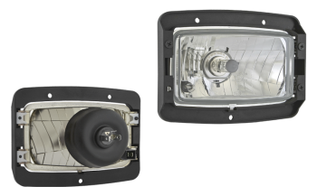 Reflektor przedni typu H4 z płytą montażową (światła: mijania, drogowe, pozycyjne)