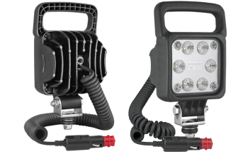 Lampa robocza z diodami LED, przewodem spiralnym i wyłącznikiem