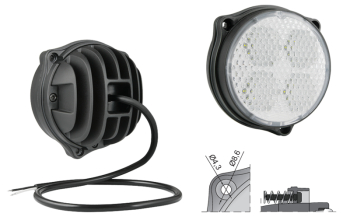 Lampa robocza z diodami LED i przewodem (umocowanie pod 3 śruby)