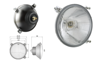 Reflektor przedni typu R2 - ruch lewostronny (światła: mijania, drogowe) - lewy