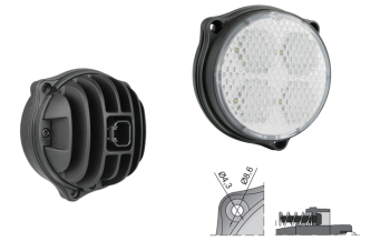 Lampa robocza z diodami LED i wbudowanym złączem Deutsch DT04-2P (umocowanie pod 3 śruby)