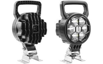 Lampa robocza z diodami LED, uchwytem omega i wbudowanym złączem AMP Faston