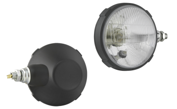 Reflektor przedni typu R2 w obudowie z tworzywa - prawy (światła: mijania, drogowe, pozycyjne)