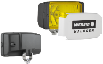 Drogowy reflektor halogenowy - żółty