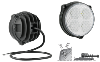 Lampa robocza z diodami LED i przewodem (umocowanie pod 3 wkręty)