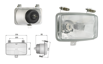 Element optyczny typu H4 (światła: mijania, drogowe)