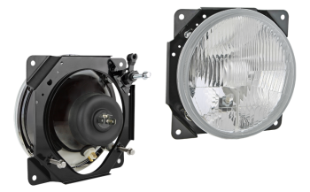 Reflektor przedni do Żuk, typu H4 - lewy, z korektorem ręcznym (światła: mijania, drogowe, pozycyjne)