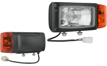 Reflektor przedni typu H4 z przewodem i złączem AMP - lewy