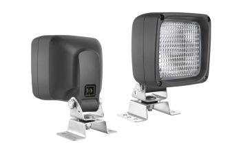 Halogenowa lampa robocza z uchwytem omega i wbudowanym złączem AMP Faston