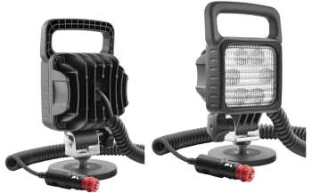 Lampa robocza z diodami LED, uchwytem magnetycznym i przewodem spiralnym