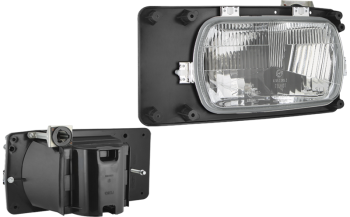 Reflektor przedni typu H4 - lewy, pod elektrokorektor (światła: mijania, drogowe, pozycyjne)