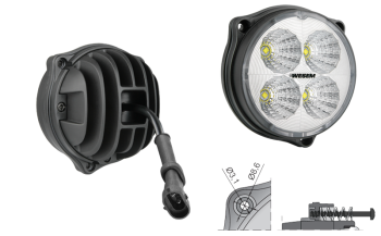 Lampa robocza z diodami LED, przewodem i złączem H9-H11 (umocowanie pod 3 śruby)
