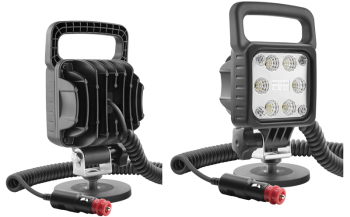 Lampa robocza z diodami LED, uchwytem magnetycznym i przewodem spiralnym