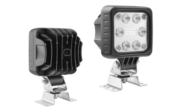 Lampa robocza z diodami LED, uchwytem omega i wbudowanym złączem AMP SuperSeal