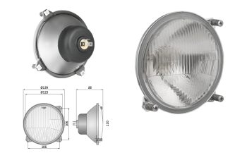 Reflektor przedni typu R2 - ruch prawostronny (światła: mijania, drogowe)