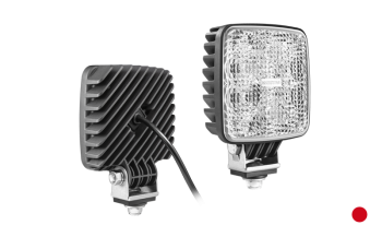 Lampa robocza z diodami LED i przewodem -  światło czerwone