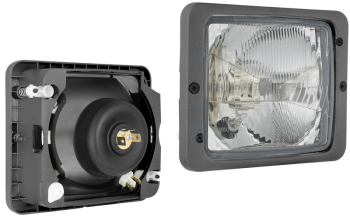 Reflektor przedni typu H4 z ramką (światła: mijania, drogowe, pozycyjne)